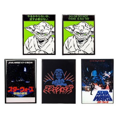 Star Wars Rectangle Pins - Yoda, A New Hope Japanese Movie Poster, Darth Vader, Empire Strikes Back
