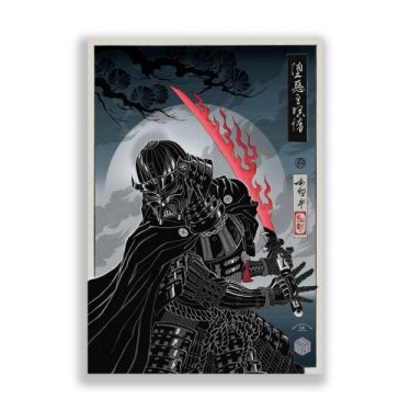 Darth Vader Badge "TESUKI-WASHI" Ukiyo-e Fine Print 