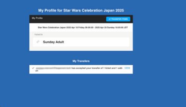 Star Wars Celebration Ticket Transfers